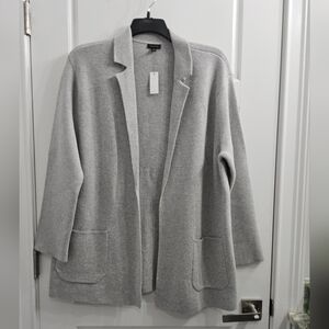 Talbots Women's Gray Open Front Sweater